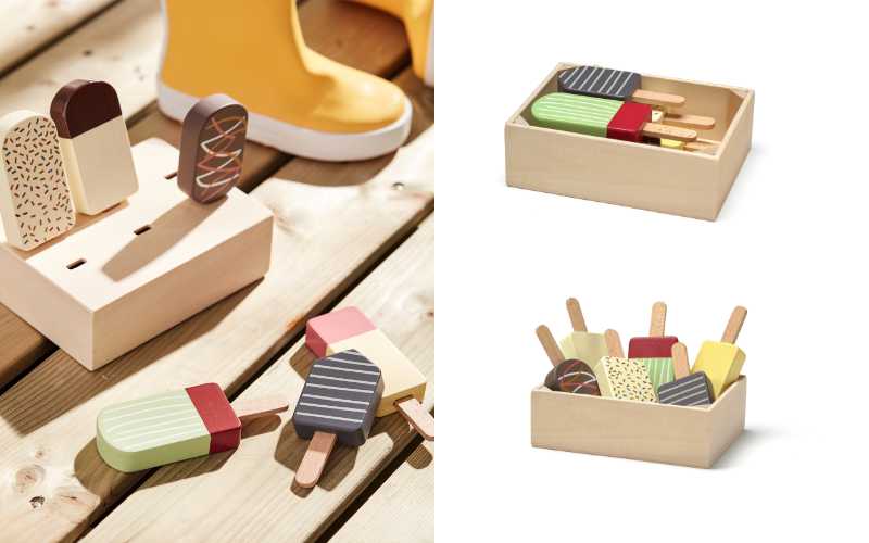 Eis am Stiel aus Holz  Kids Concept Spielküchen & Kaufladen Zubehör –