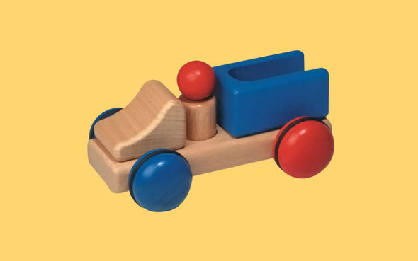 Fagus Holzspielzeug mini LKW | Holzfahrzeug für Krippe, Kindergarten und Kinderzimmer