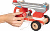 Feuerwehr aus Holz | Goki Holzspielzeug Leiterwagen mit ausfahrbarer Drehleiter