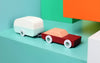 Floris Hovers Duotone No 8 Car and Caravan | Ikonic Toys Holzauto Gespann