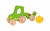 Goki Holztraktor mit Anhänger | Holzspielzeug Landmaschinen für Kinder ab 2 Jahren