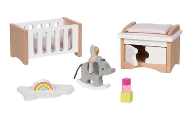 Goki Puppenhaus Möbel Kinderzimmer | Holzspielzeug Puppenmöbel