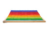 Grimms Stufenzählstäbe (groß) | Baukasten mit 100 bunten Holzbausteinen in Regenbogenfarben