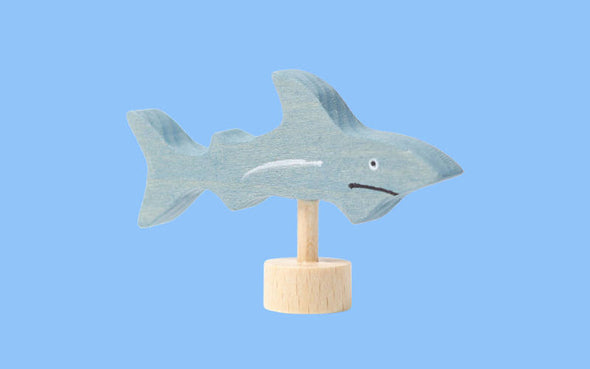 Grimms Geburtstagsstecker Haifisch | Steckfiguren für Geburtstagsringe und -spiralen