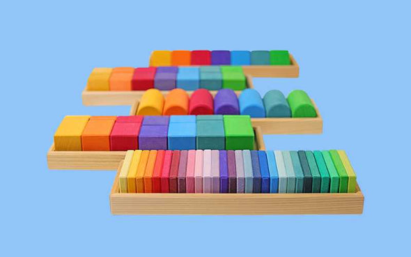Grimms Holzbausteine "Formen und Farben" | Montessori Holzspielzeug