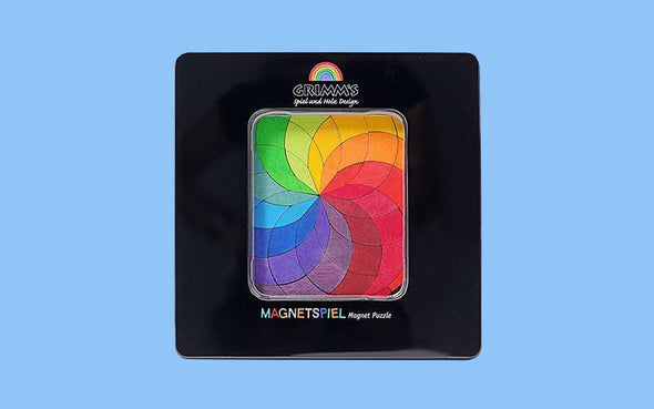 Grimms Magnetspiel bunte Farbspirale mit 72 Teilen in 12 Farben aus dem Farbenkreis | Magnetbausteine