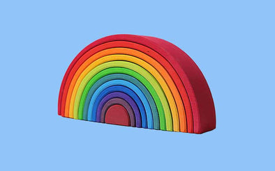 Grimms Regenbogen gross aus Holz | Montessori Holzspielzeug