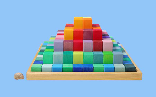 Grimms Stufenpyramide (gross) | Montessori Holzspielzeug von Grimms