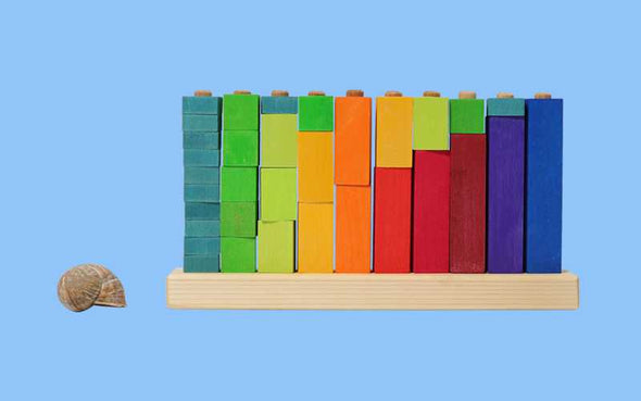 Grimms Zahlen Steckspiel 1-10 Holzstäbe | Montessori Lernspielzeug aus der Grimms Zahlenland Welt