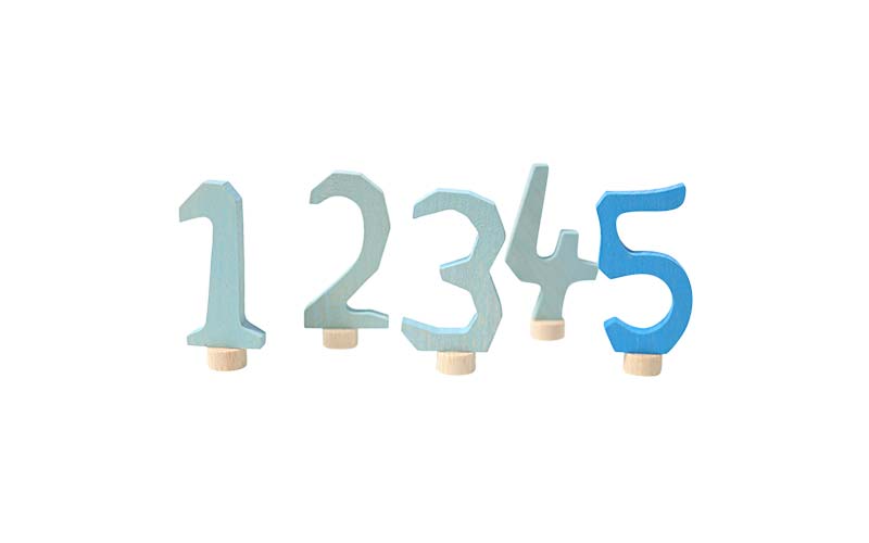 Grimms Zahlenstecker für den Geburtstag in Farbe Blau