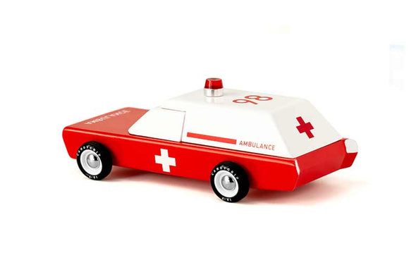 Holzautos von Candylab Toys | Krankenwagen Ambulance Holzflitzer