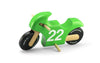 Holzmotorrad für Kinder | Holzspielzeug Speedbike in Grün von Emanuel Rufo