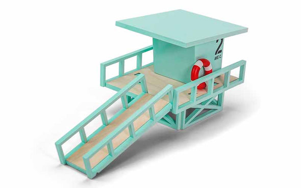 Holzspielzeug von Candylab Toys Malibu Beach Rettungsschwimmer Strandhütte als Deko für Kinderzimmer