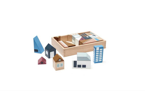 Holzspielzeug Kids Concept Aiden Holzklötze Stadt in Häuserform
