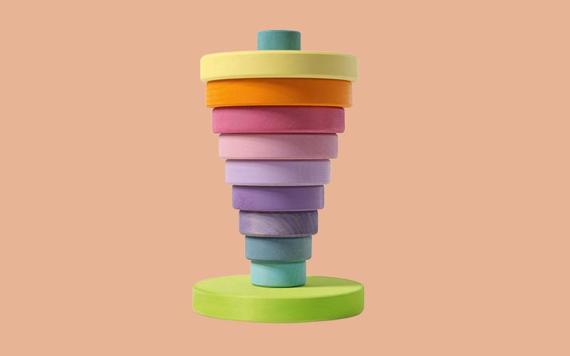 Grimm's Large Conical スタッキングタワー パステル グリムス スタッキングタワーの通販