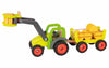 Holztraktor mit Anhänger von Goki | Holzspielzeug Landmaschinen für Kinder ab 3 Jahren