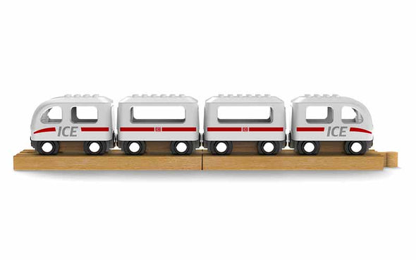ICE Spielzeug Zug | ICE Zug für Holzeisenbahn Schienen