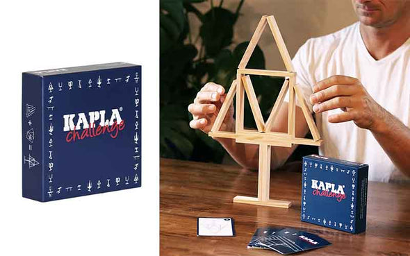 KAPLA® Challenge 16 Steine Box | Geschicklichkeitsspiel mit Holzbausteinen