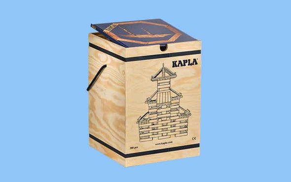 Kapla Steine 280 Box mit Kunstbuch Blau | Holzspielzeug