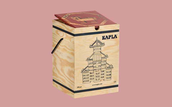 Kapla Steine 280 Box mit Kunstbuch Rot | Holzspielzeug