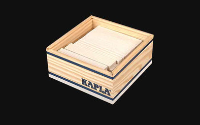 KAPLA® Steine 40 Quadrat Box mit Holzbausteinen in weiss für Kinder