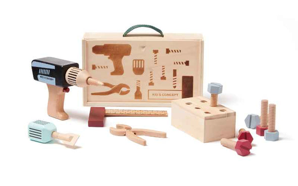 Kinderwerkzeug aus Holz von Kids Concept | Holzspielzeug Werkzeug Koffer