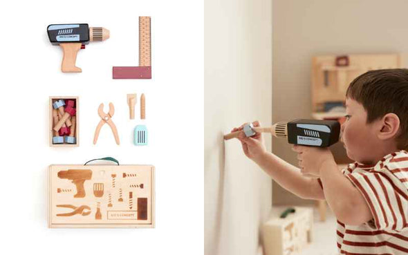 Kinderwerkzeug von Kids Concept | Werkzeugkoffer aus Holz