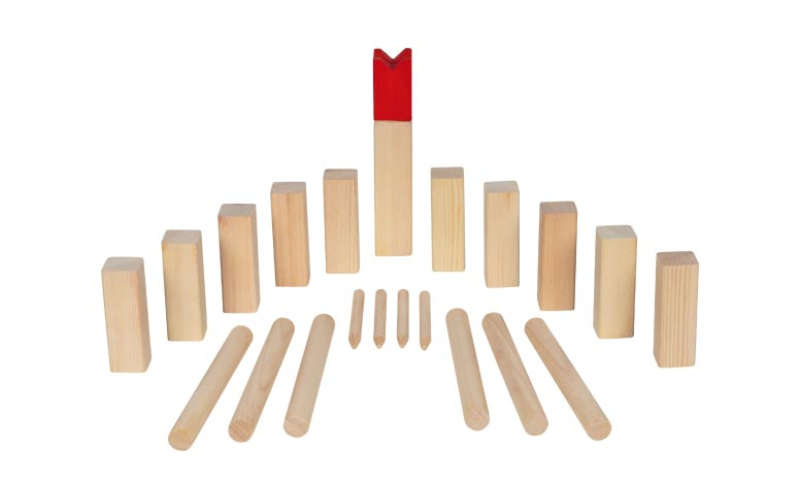 Scacchi vichinghi in legno di Goki Gioco KUBB all'aperto