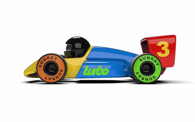 Playforever Turbo MIami | Buntes F1 Design-Spielzeugauto für Kinder und als Modellauto