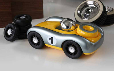 Playforever Viglietta Marco in silber-gelb | Design-Spielzeugauto