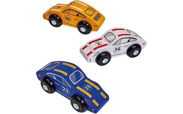 Porsche Holzautos von Eichhorn | Holz-Spielzeugauto Set mit Porsche 911 er für Holzschienen
