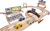 Porsche Spielzeug Rennstrecke für Holz-Spielzeugautos | Porsche 911 Teststrecke aus Holzschienen (kompatibel mit Holzeisenbahn)