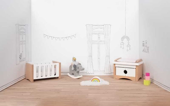Puppenhaus Möbel von Goki | Kinderzimmer Puppenmöbel für Puppenspielhaus