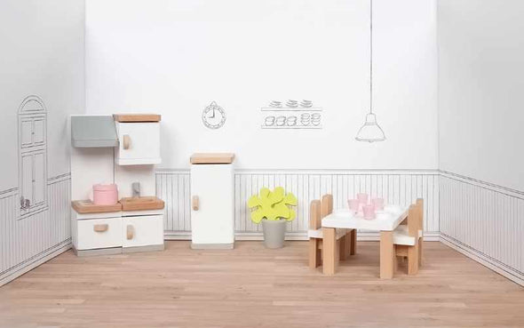 Puppenhaus Möbel von Goki | Küche Puppenmöbel für Puppenspielhaus