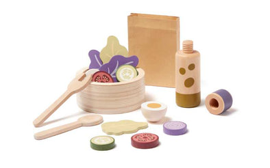Salat Set aus Holz von Kids Concept | Zubehör für Kinder Spielküche 