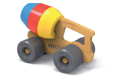 Sandkasten Spielzeug im Stil eines Baufahrzeugs | Bronco von Neue Freunde kann zum Sandspielzeug Betonmischer mit Sandförmchen umgebaut werden.