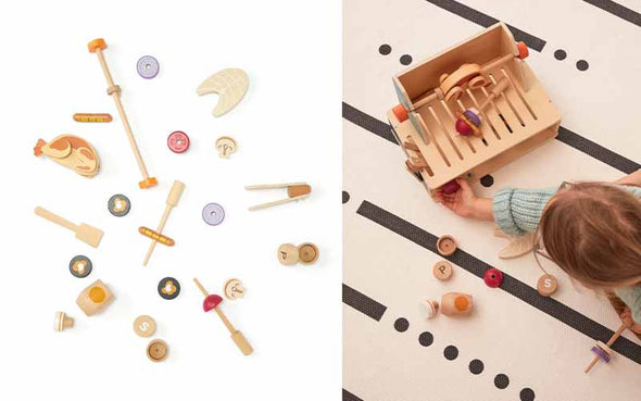 Spielküche aus Holz: die Grill Erweiterung von Kids Concept für die Kinderküche