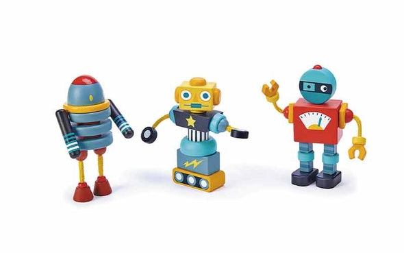 Spielzeug Roboter zum Stecken | Tenderleaf Holzspielzeug