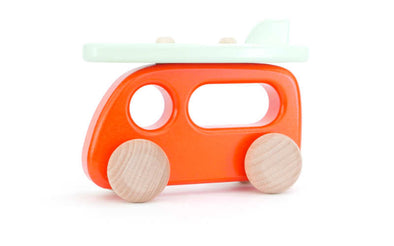Spielzeugauto aus Holz Campervan | Surfbus Holzauto von Bajo Toys aus nachhaltiger Produktion