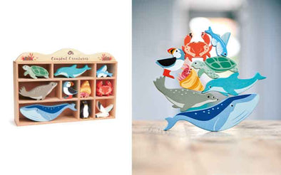 Spielzeugtiere aus Holz "Meerestiere" von Tenderleaf | Holztiere Meeresbewohner