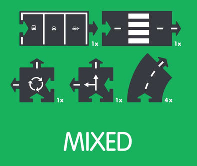 Strassenpuzzle Waytoplay Erweiterungsset "Mixed" Übersicht des Inhalts