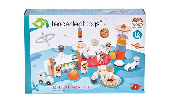 Tenderleaf Toys "Leben auf dem Mars" | Spielzeug Weltraumstation aus Holz