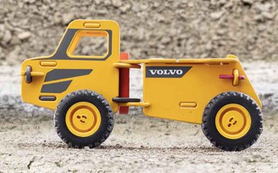 Volvo Truck Spielzeug Rutschfahrzeug aus Holz von Moover Toys | Baustellenfahrzeug für Kinder