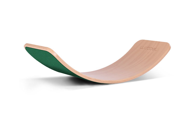Wobbel® Board Original mit Filz (grün) | Das Original Balance Board für Kinder von Wobbel